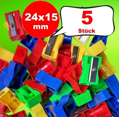 Produktbild von 5x Anspitzer Set Bleistift Bleistiftanspitzer Spitzer Bleistifte Spitzer 24x15 mm