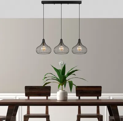 Produktbild von Opviq, TELDAMLA- TELDAMLAFLG, Schwarz, Kronleuchter, 76 x 22 x 120 cm, Metallkörper