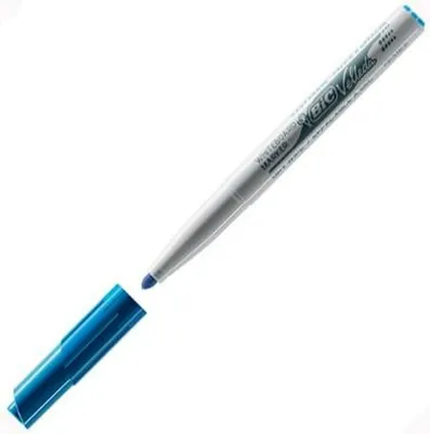 Produktbild von BIC Velleda 1741, 12 Stück(e), Blau, Rundspitze, Blau, Weiß, Kunststoff, Rund