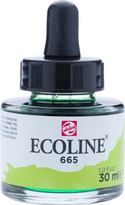 Productafbeelding van Ecoline vloeibare waterverf, flesje van 30 ml, kleur: lentegroen, nummer 665