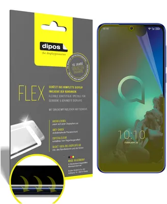 Produktbild von 2x Schutzfolie für Alcatel 3 (2019) Folie, 100% Displayabdeckung, dipos Flex