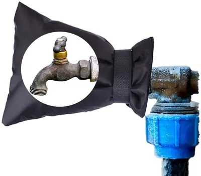 Productafbeelding van Buitenwaterkraanbeschermer – Vorstbeschermer voor buitenkranen – Bescherm uw buitenkraan tegen vorst – Waterkraanbescherming – 1 stuk – Zwart – 15/20 cm – CHPN