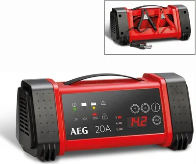 Obrázok produktu pre Usmerňovač do auta s mikroprocesorom AEG LT20, 20 A, pre batérie 12 V a 24 V, 300 Ah, batérie WET, MF, GEL, EFB, AGM, transportné držadlo