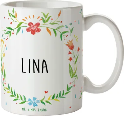 Produktbild von Mr. & Mrs. Panda Kaffeetasse Lina - Geschenk, Teetasse, Kaffeebecher, Keramiktasse, Tasse, Becher