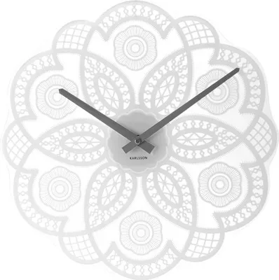 Produktbild von Karlsson Glas Wanduhr Lace weiß