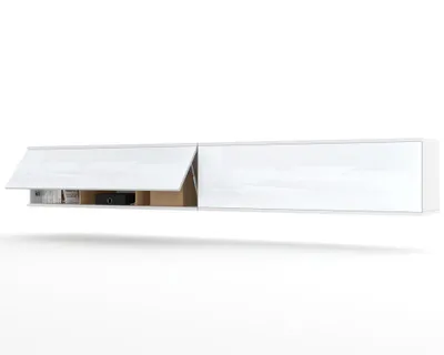 Produktbild von TV-Lowboard Fernsehschrank SIMPLY DUO UP HÄNGEND Weiß Matt/Weiß Hochglanz 240cm
