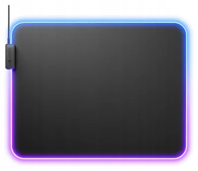 Productafbeelding van Glorious Gaming Muispad 2 GLED, XL, Zwart, Effen, Stof, Rubber, USB-aansluiting, Antislip voetjes, Gaming muispad