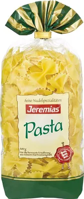 Image de Jeremias Farfalle Pâtes à la semoule de blé dur 500g paquet de 4