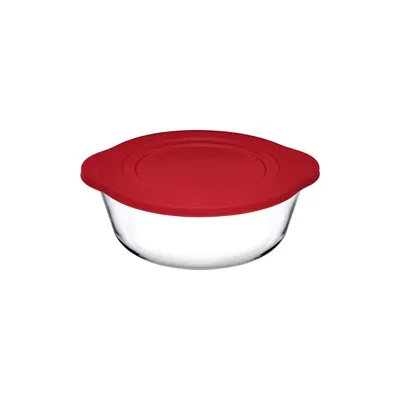 Produktbild von Pasabahce - Auflaufform - Borcam 59123 - hitzebeständig - roter Deckel