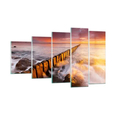 Produktbild von Bilder auf glas - Boot Landschaft Meer Ostsee - 100x60cm - Glasbilder - Wandbilder - Kunstdruck - zum Aufhängen bereit - Wanddekoration aus Glas - Glas Bilder - Wandbild auf Glas - GEG100x60-3137