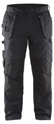 Produktbild von Blakläder Service Bundhose mit Stretch und Nageltaschen 1496 1330 in div. Farben, Farbe:schwarz/gelb, Größe:52