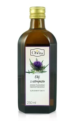 Zdjęcie produktu dla Olej z ostropestu 250ml - TŁOCZONY NA ZIMNO