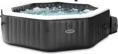 Zdjęcie produktu dla Intex PureSpa Jet & Bubble Deluxe, 1098 l, 6 os., Ośmioboczny, Bąbelkowy / strumieniowy masaż, PCW, Czarny
