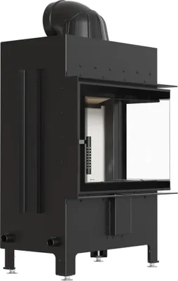 Produktbild von Kamineinsatz aus Stahl KRATKI LUCY rechts 12 kW Ø 200