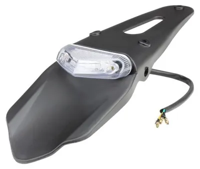 Immagine prodotto di Portatarga con luce posteriore a LED rossa per Enduro e Supermoto, universale