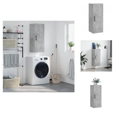 Image de vidaXL Armoire murale gris béton 34,5x34x90 cm - Sideboards