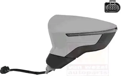 Immagine prodotto di VAN WEZEL 4946817 Specchietto retrovisore esterno sinistro per SEAT Leon ST (5F8) convesso riscaldato con primer