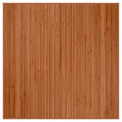 Image de Tapis carré marron 100x100 cm bambou