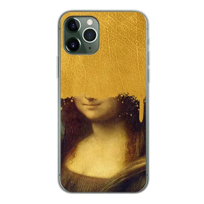 Produktbild von MuchoWow® Handyhülle Schutzhülle Hülle für iPhone 11 Pro Mona Lisa - Da Vinci - Gold Silikon Softcase Handy Hülle - Handy