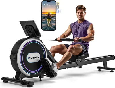 Produktbild von Rudertrainer - Rudermaschine - Fitnessgerät - Krafttrainer - Heimtrainer - Kompakt, ideal für kleine Räume