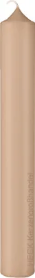 Produktbild von lange schlanke Altarkerzen 10% BW Anteil (Bienenwachs Kerzen) Portobello Nougat 250 x Ø 40 mm, 4 Stück, Kerzen mit Dornbohrung in RAL Kerzengüte Qualität