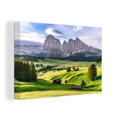 Produktbild von OneMillionCanvasses® - Leinwandbilder - 150x100 cm, Berge und Dolomiten, Wandbilder Kunstdruck Wanddekoration