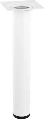 Produktbild von WAGNER Möbelbein CLASSIC RETRO - Ø 30 x 200 mm, Anschraubplatte 60 x 60 mm, Innengewinde Ø 10 mm, Stahl, weiß - 12162001