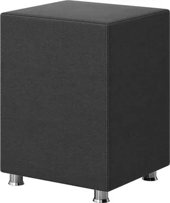 Produktbild von Inter Handels Nachttisch Hocker Kara Würfel Cube anthrazit 40x40x60 Webstoff, 26123