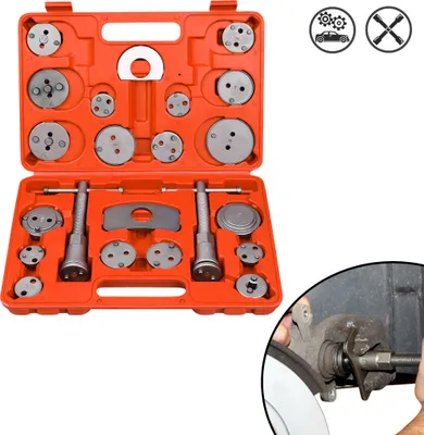 Produktbild von XINZI  22 TLG Universal Bremskolbenrücksteller Set Bremskolben Rücksteller Rückstellwerkzeug Kolben Zurückstellen KFZ-Werkzeug Tool Kit Spindel