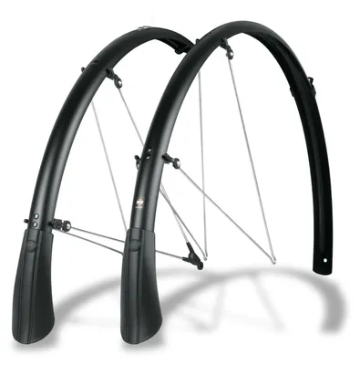 Zdjęcie produktu dla Błotnik rowerowy MTB - 28 cali - Czarny - 35 mm - Zestaw błotników mtb