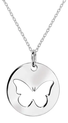 Produktbild von MATERIA by Matthias Wagner Schmetterling Halskette Silber 925 - Kette mit Anhänger Damen 42-47cm KA-451
