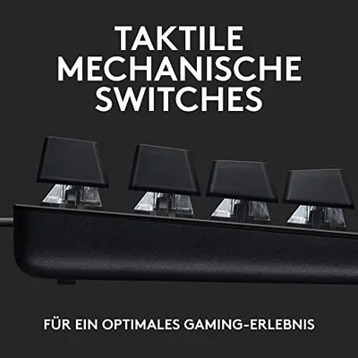 Image de Clavier mécanique de jeu Logitech G413 SE - Avec rétroéclairage, commutateurs mécaniques tactiles, anti-fantôme, compatible avec Windows et macOS, disposition QWERTY allemande - Noir