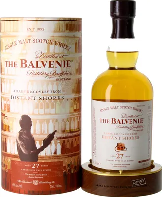 Produktbild von The Balvenie STORIES 27 Years Old A Rare Discovery from Distant Shores 48% Vol. 0,7l in Geschenkbox