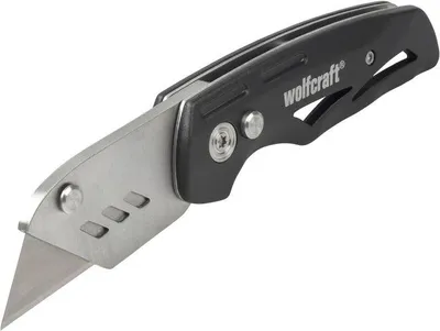 Produktbild von wolfcraft Freizeitmesser mit klappbarer Trapezklinge, 4104000