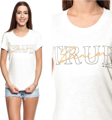 Obrázek produktu pro MUSTANG Dámské, Tričko ALEXIA C PRINT, S, Bílá, sportovní, tričko, košile