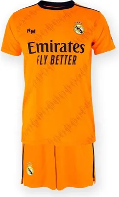 Immagine prodotto di Tenuta da trasferta del Real Madrid per bambini - taglia 164 / 14 anni - Stagione 2024/2025 - Tenuta da calcio del Real Madrid per bambini - Kit per fan ufficiale del Real Madrid.