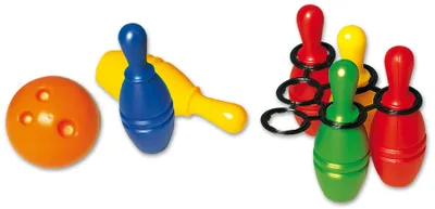 Produktbild von Dohany Bowling Kegel Spielset mit 6 Pins 1 Ball Wurfspiel Kinderspielzeug