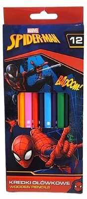 Immagine prodotto di Matite triangolari 12 colori Spiderman Majewski