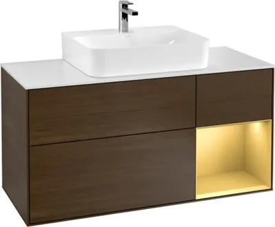 Produktbild von Villeroy & Boch V&B Waschtischunterschrank FINION 1200x603x501 Abdpl wh Reg go ma/Wln Ve