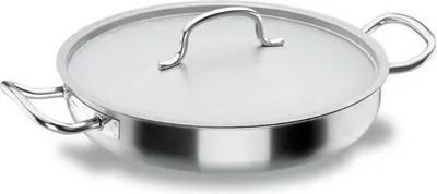 Produktbild von Lacor Paellera 50640 CHEF Inox. Bratpfanne, 40 cm max. Durchmesser, Edelstahl, inkl. Deckel