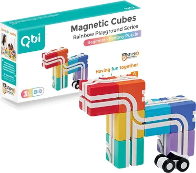 Produktbild von Klemmbausteine Magnetisch Qbi Beginner - Fantasy Puzzle