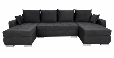 Produktbild von U-förmiges Ecksofa ETNA BIS mit Bettkasten und zusätzlichen Kissen in der Farbe kronos 34