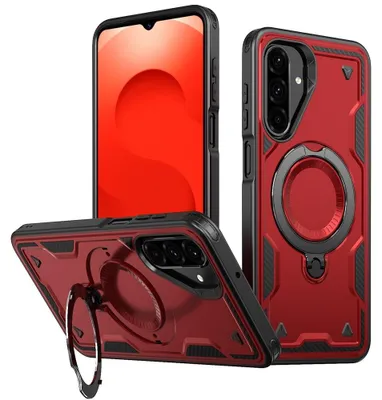 Produktbild von Samsung Galaxy A26 Hülle - Coverup Armor Back Cover met MagSafe Compatible Kickstand - Rot