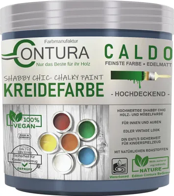 Produktbild von Contura BeGreen 250ml. Kreidefarbe Shabby Chic Möbellack - 03 Adria Blau
