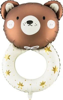 Produktbild von Shape Folienballon "Teddybär Rassel" | 61 x 88 cm