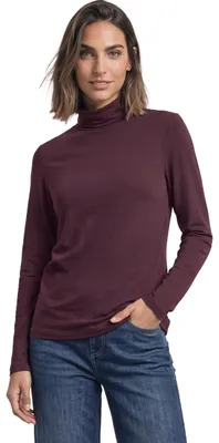 Produktbild von Street One Damen Langarm Shirt in Unifarbe mit Rollkragen
