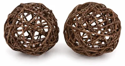 Produktbild von Brunch Ball Natur 2 Stück 12 cm Rattankugel Rankenkugel Dekokugel Floristik
