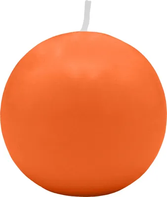 Produktbild von Kugelkerzen Karotte Dunkel-Orange Ø 100 mm, 4 Stück