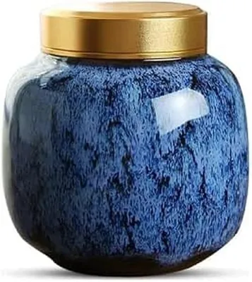 Productafbeelding van Luxe Keramische Urn - Blauw - 210 ml