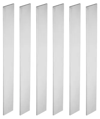 Flachstahl 15N20, 6 Stk., 305x38x3 mm, Klingenrohling, silber